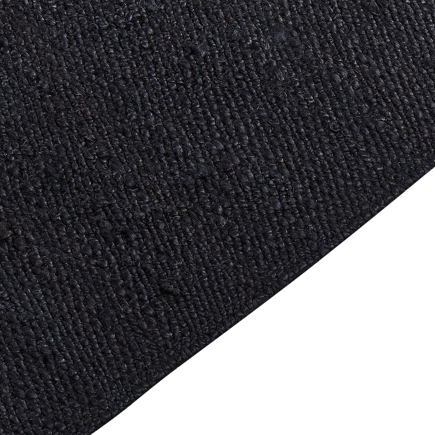 Teppich Jute schwarz 80 x 300 cm Kurzflor SINANKOY