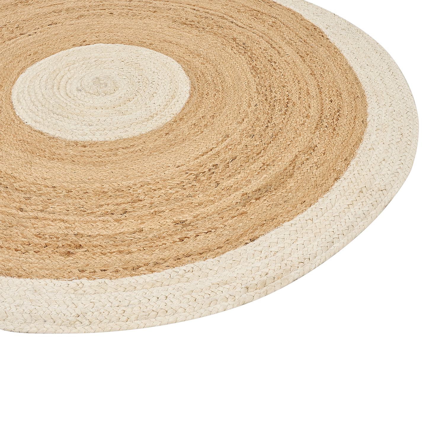 Teppich Jute beige / cremeweiss ø 140 cm Kurzflor YAYALAR