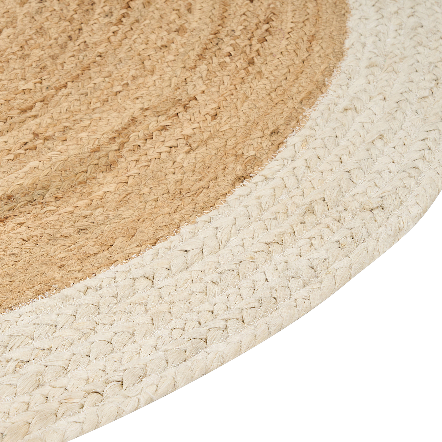 Teppich Jute beige / cremeweiss ø 140 cm Kurzflor YAYALAR