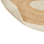 Teppich Jute beige / cremeweiss ø 140 cm Kurzflor YAYALAR