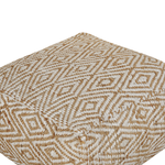 Pouf Jute beige / weiss 60 x 60 x 30 cm MASKI
