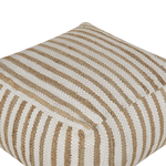 Pouf Jute beige / weiss 60 x 60 x 30 cm ALMATTI