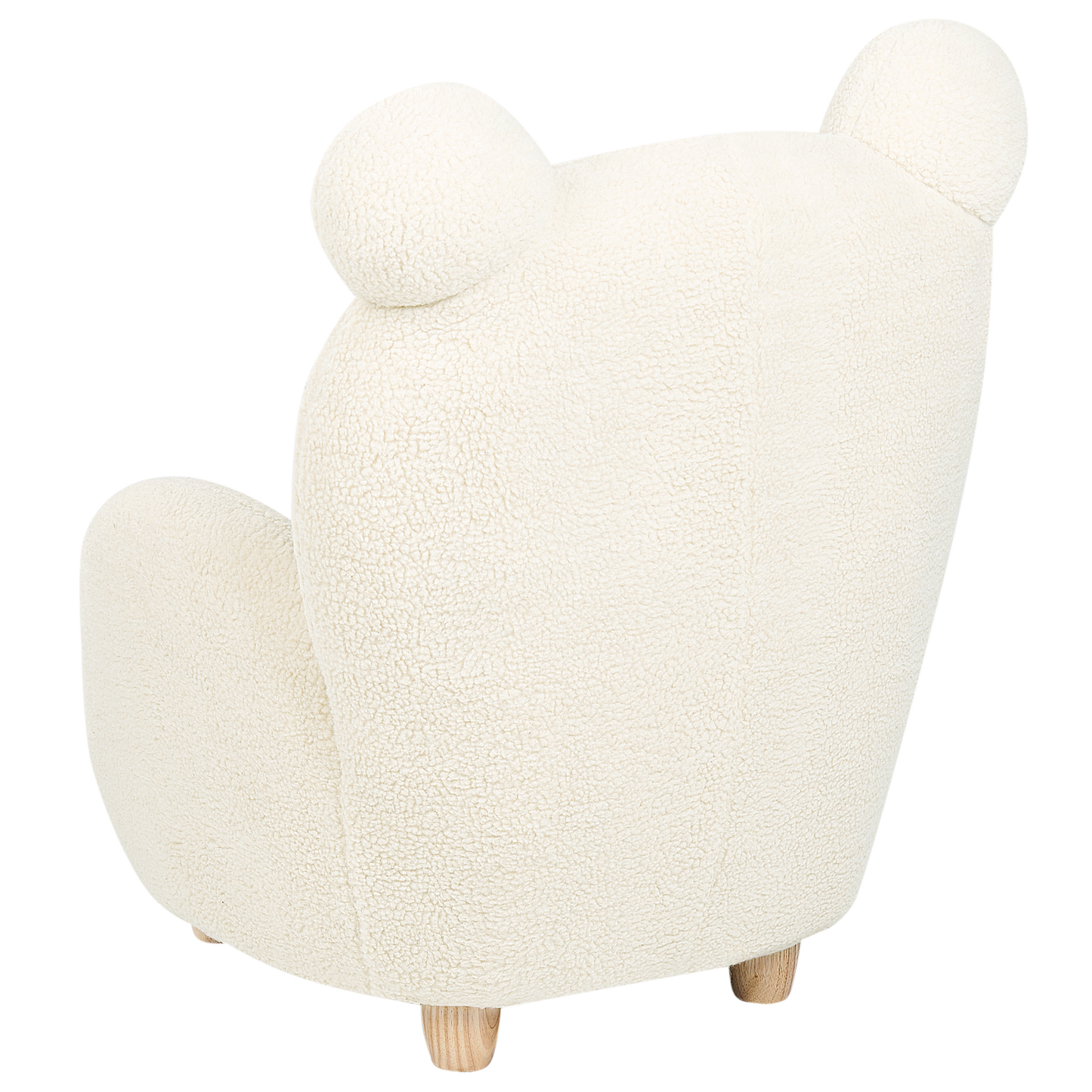 Kindersessel Teddy-Optik cremeweiss Tierform Bär MELBU