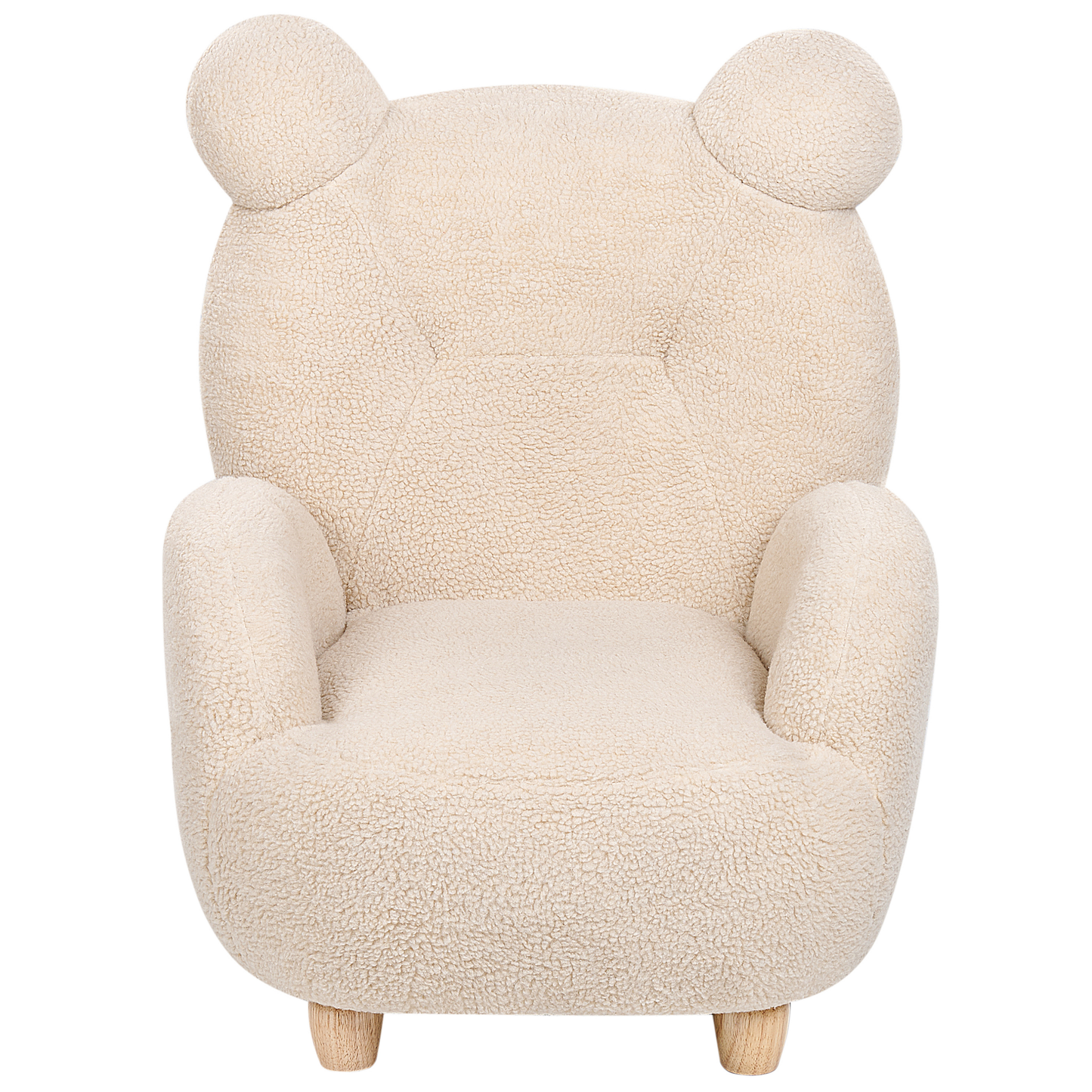 Kindersessel Teddy-Optik beige Tierform Bär MELBU