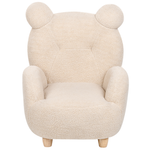 Kindersessel Teddy-Optik beige Tierform Bär MELBU