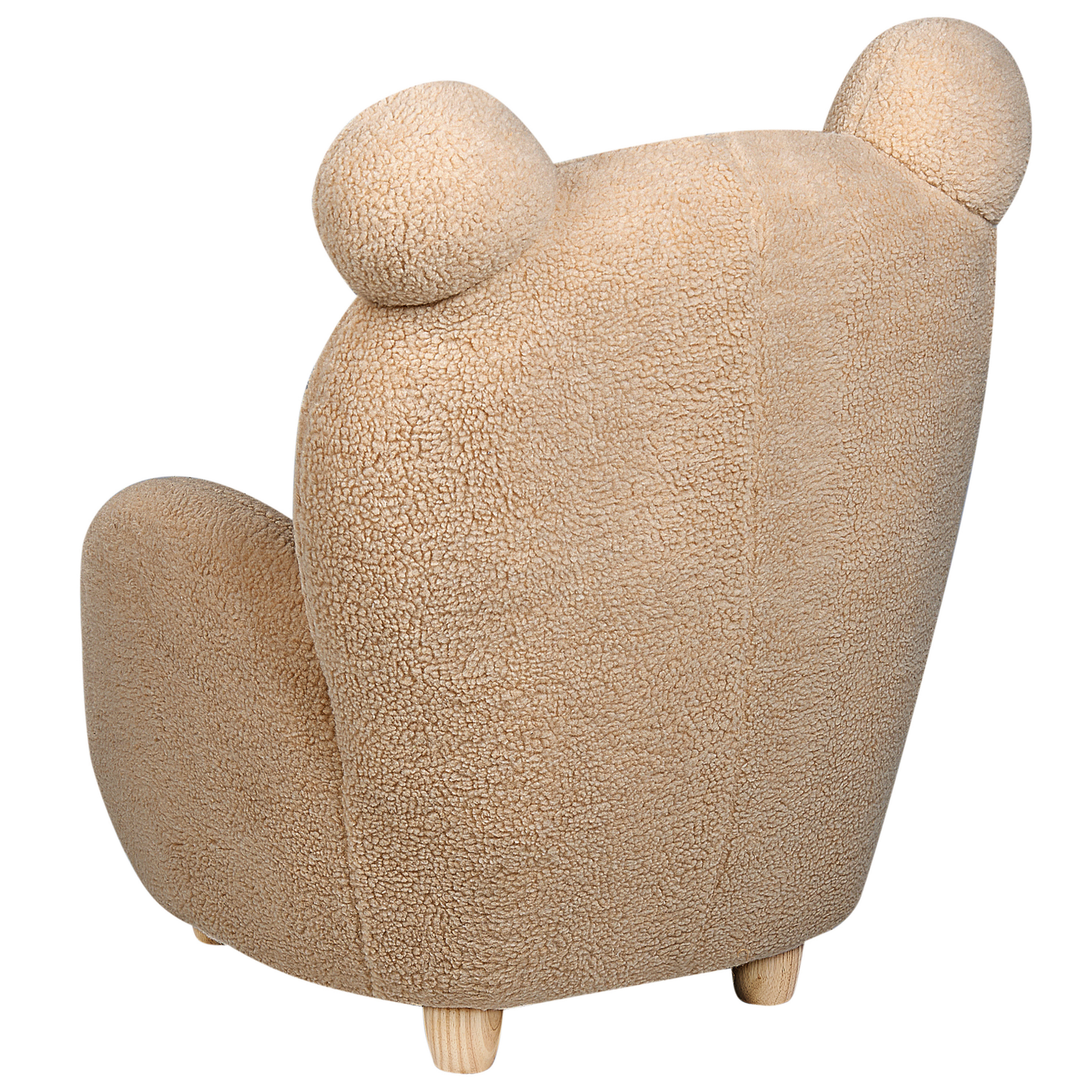 Kindersessel Teddy-Optik hellbraun Tierform Bär MELBU