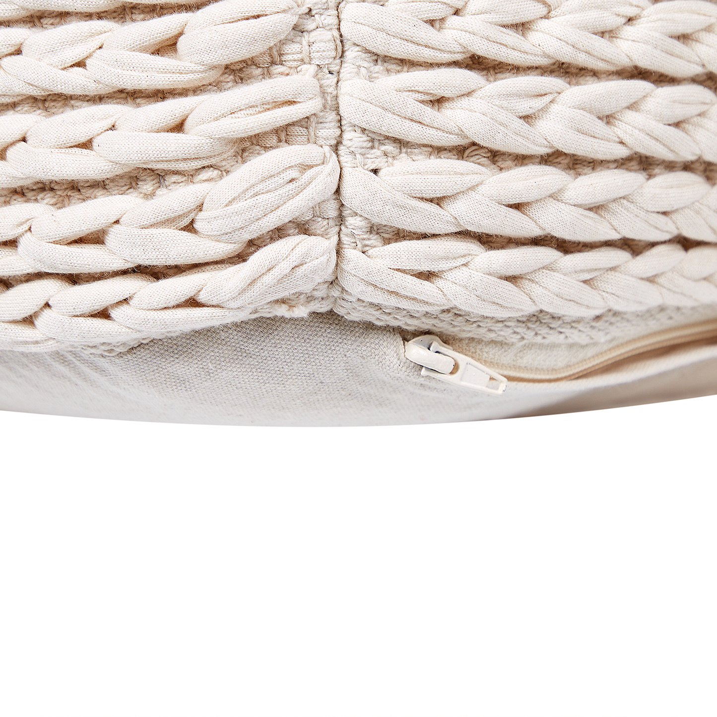 Pouf Baumwolle hellbeige 50 x 50 x 35 cm DAMAN