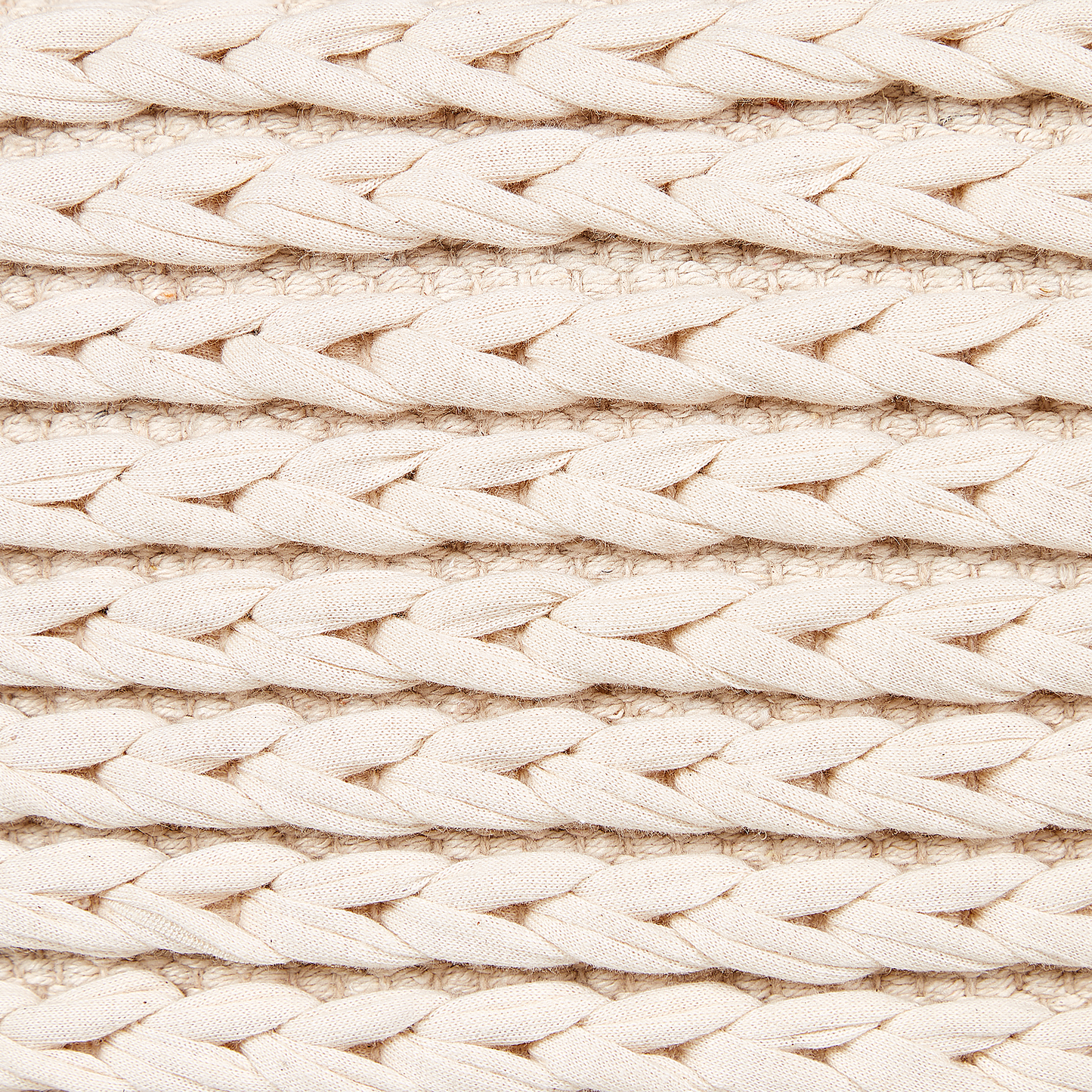 Pouf Baumwolle hellbeige 50 x 50 x 35 cm DAMAN