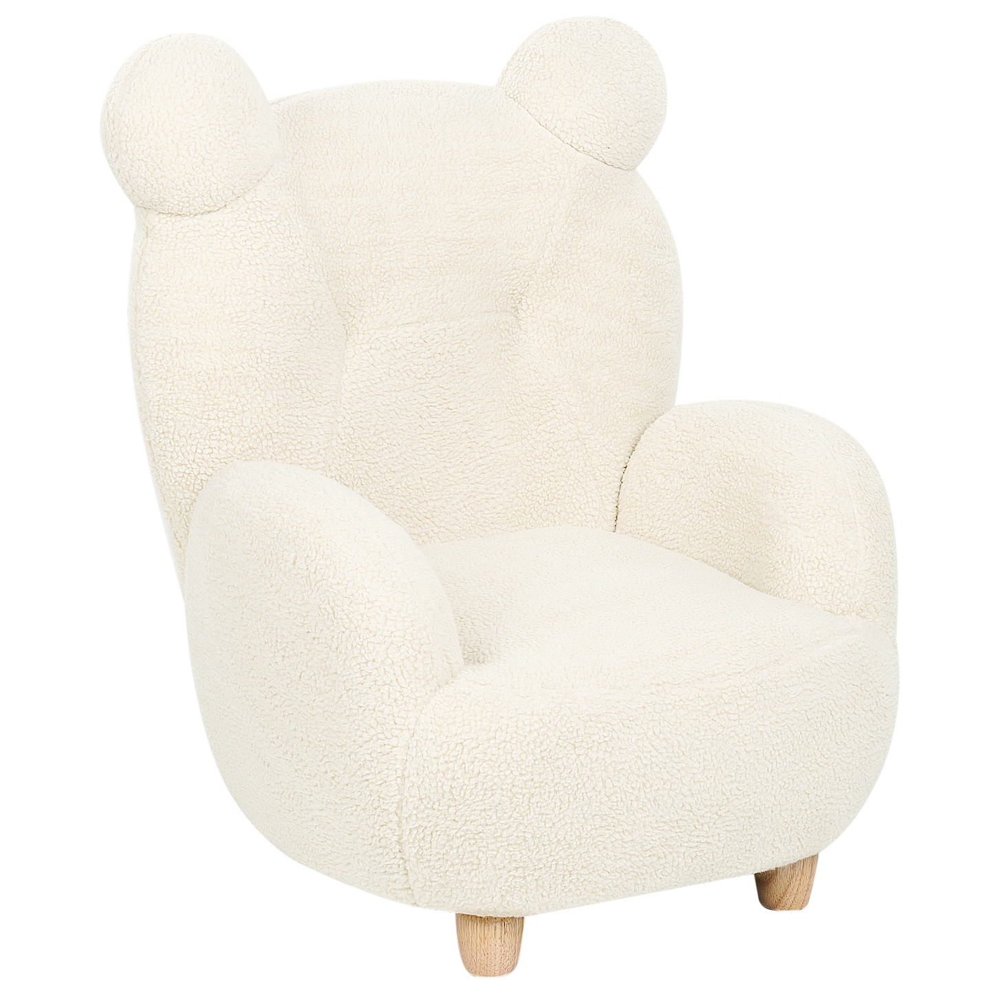 Kindersessel Teddy-Optik cremeweiss Tierform Bär MELBU