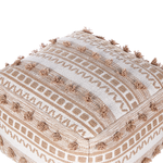 Pouf Baumwolle beige 50 x 50 x 35 cm KARAW