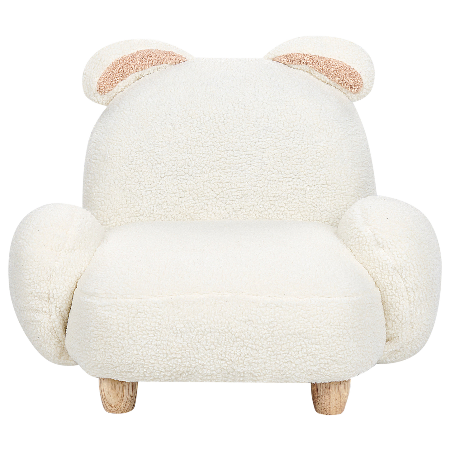Kindersessel Teddy-Optik cremeweiss Tierform Hase KANNA