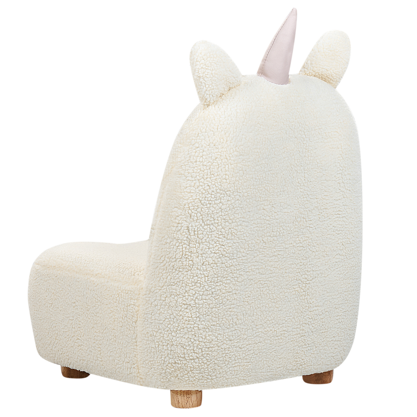 Kindersessel Teddy-Optik cremeweiss Tierform Einhorn LULEA