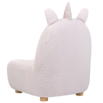 Kindersessel Teddy-Optik pastellrosa Tierform Einhorn LULEA