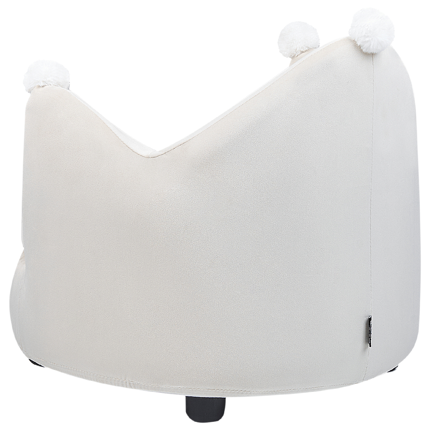 Kindersessel Samtstoff hellbeige Kronenform VEGA