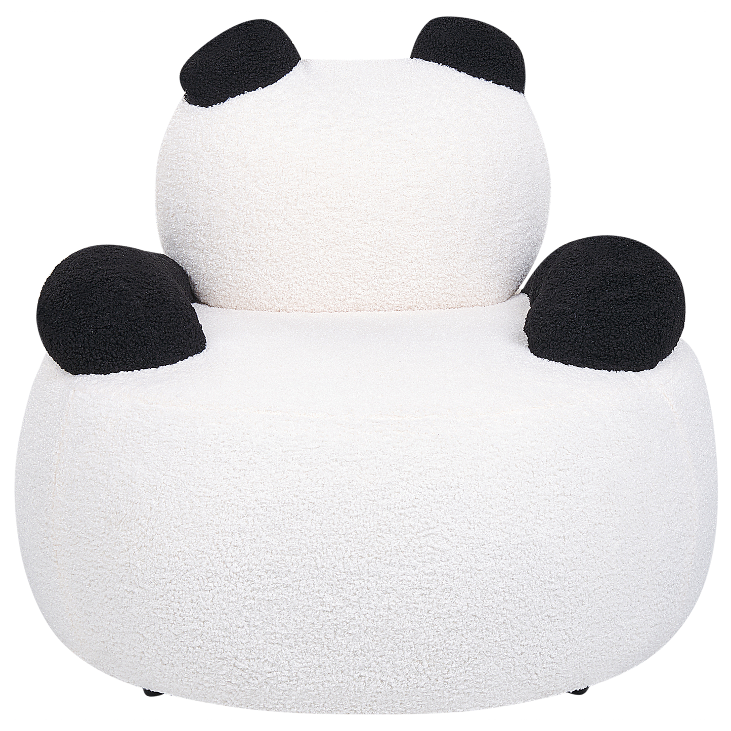 Kindersessel Bouclé weiss / schwarz Tierform Panda VIBY