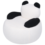 Kindersessel Bouclé weiss / schwarz Tierform Panda VIBY