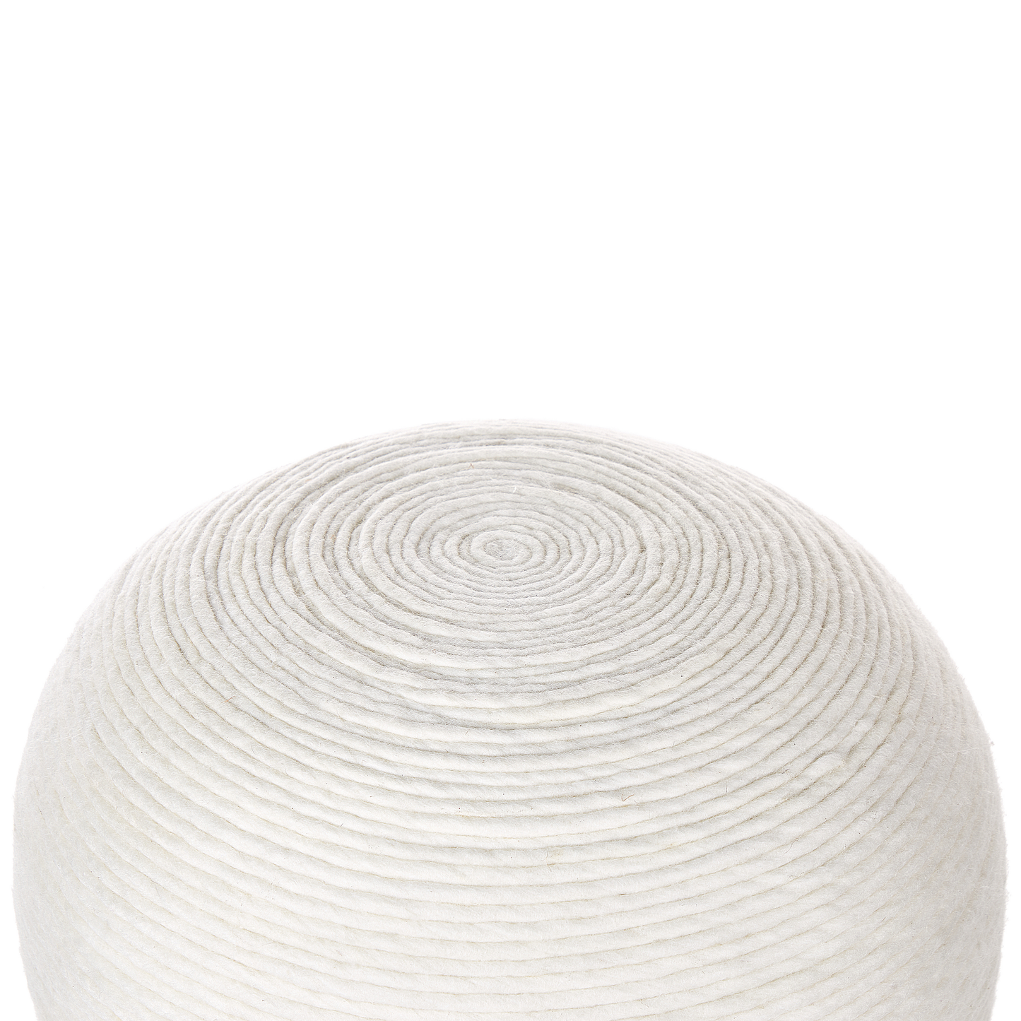 Pouf Wolle weiss ⌀ 50 cm rund TAKHABI