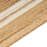 Teppich Jute beige 160 x 230 cm geometrisches Muster Kurzflor ELMALI