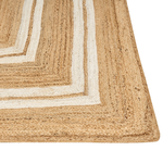 Teppich Jute beige 200 x 300 cm geometrisches Muster Kurzflor ELMALI
