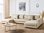Wohnlandschaft U-förmig beige 5-Sitzer LILVIKEN