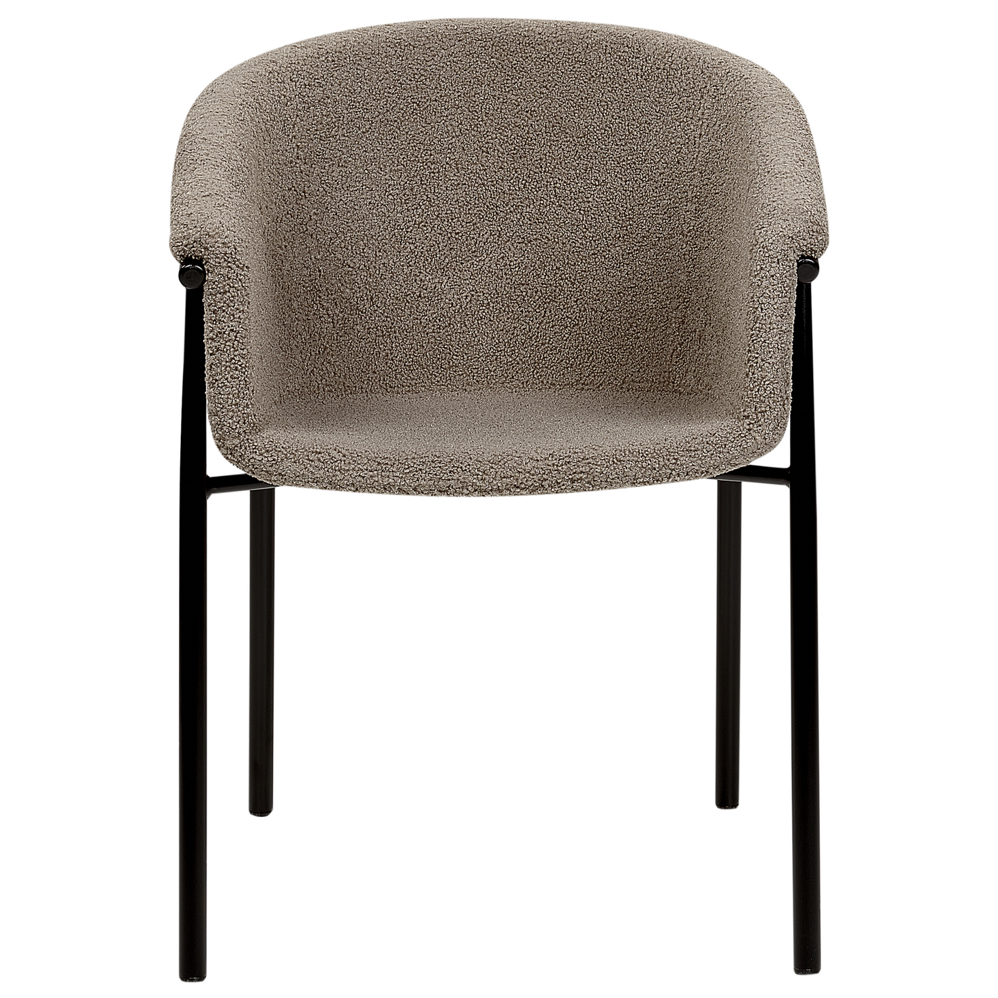 Esszimmerstuhl 2er Set AMES Bouclé Taupe