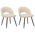 Esszimmerstuhl 2er Set ONAGA Bouclé Beige