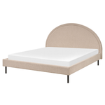 Bett mit Lattenrost Bouclé MARGUT 160 x 200 cm Beige