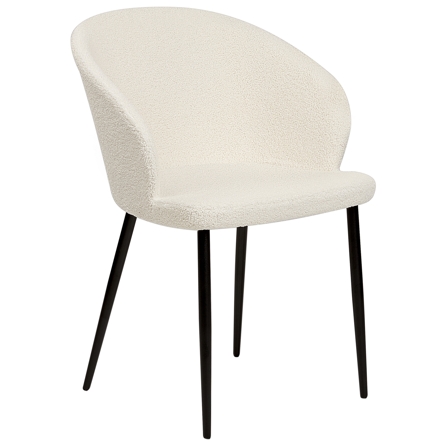 Esszimmerstuhl 2er Set MASON Bouclé Cremeweiss