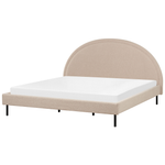 Bett mit Lattenrost Bouclé MARGUT 180 x 200 cm Beige