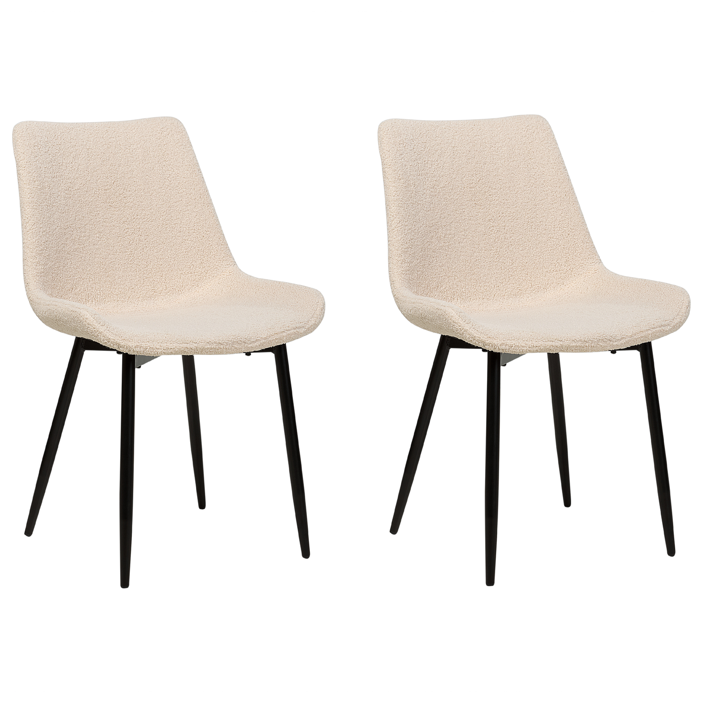 Esszimmerstuhl 2er Set AVILLA Bouclé Beige