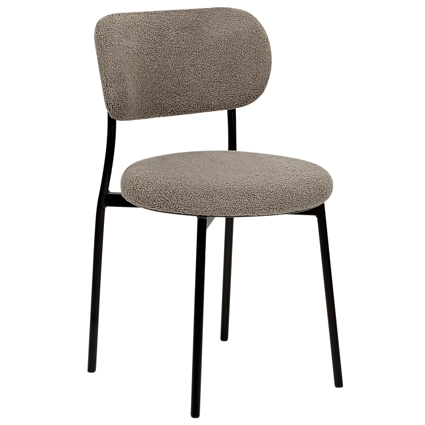 Esszimmerstuhl 2er Set CASEY Bouclé Taupe