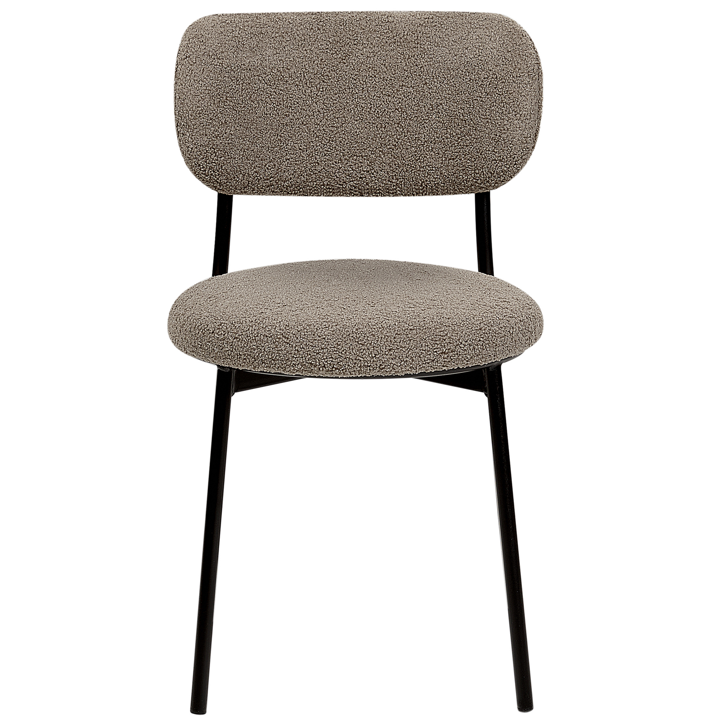 Esszimmerstuhl 2er Set CASEY Bouclé Taupe