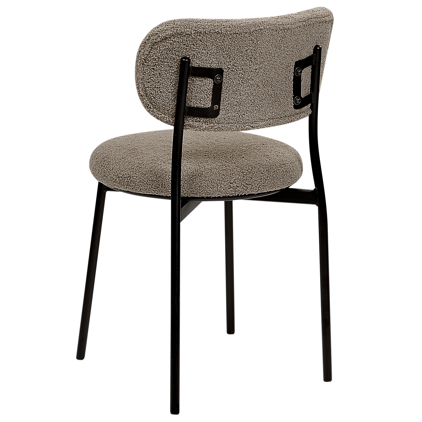 Esszimmerstuhl 2er Set CASEY Bouclé Taupe