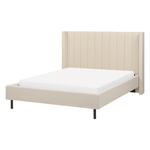 Bett mit Lattenrost Bouclé VILLETTE 140 x 200 cm Beige
