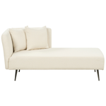 Chaiselongue Bouclé cremeweiss linksseitig RIOM