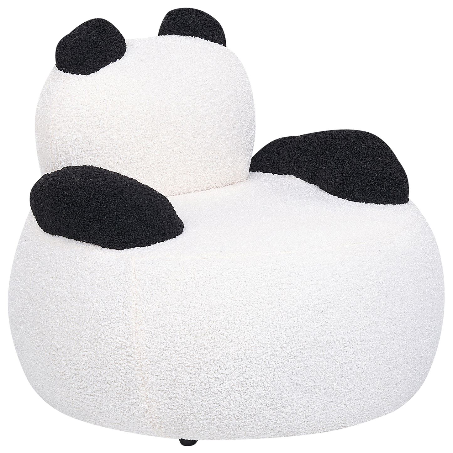 Kindersessel Bouclé weiss / schwarz Tierform Panda VIBY
