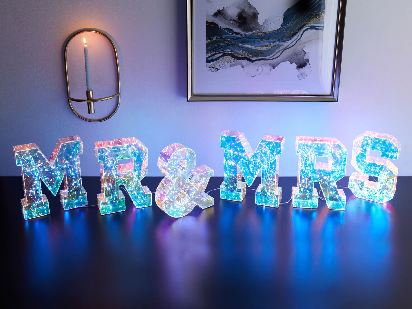 LED Dekoration Schriftzug POLLUX Bunt