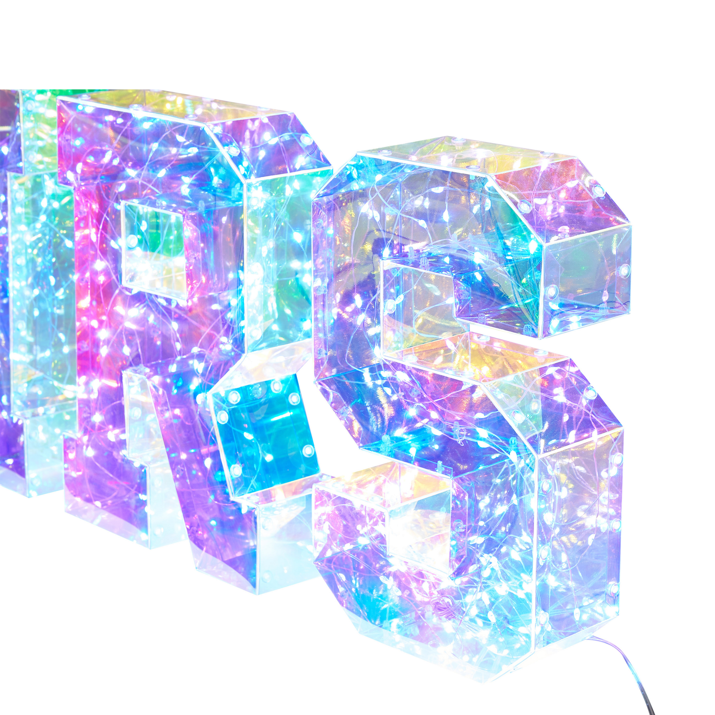 LED Dekoration Schriftzug POLLUX Bunt