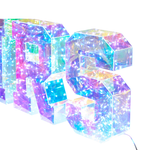 LED Dekoration Schriftzug POLLUX Bunt