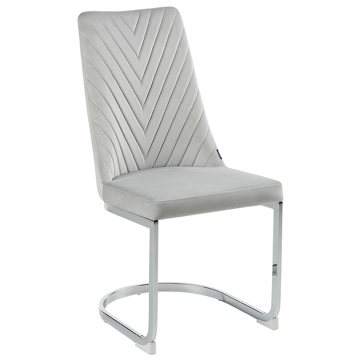 Esszimmerstuhl 2er Set ALTOONA Samtstoff Grau