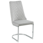 Esszimmerstuhl 2er Set ALTOONA Samtstoff Grau