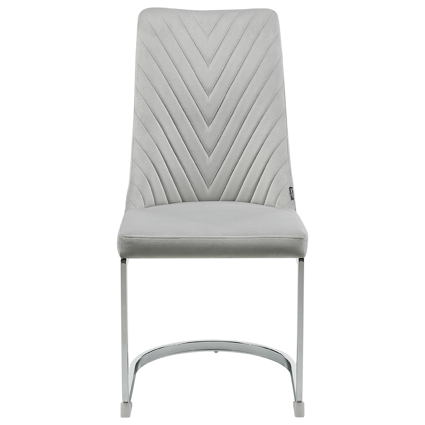 Esszimmerstuhl 2er Set ALTOONA Samtstoff Grau