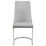 Esszimmerstuhl 2er Set ALTOONA Samtstoff Grau