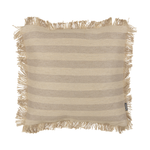Dekokissen 2er Set CIRSIUM Jute 45 x 45 cm Beige Streifenmuster