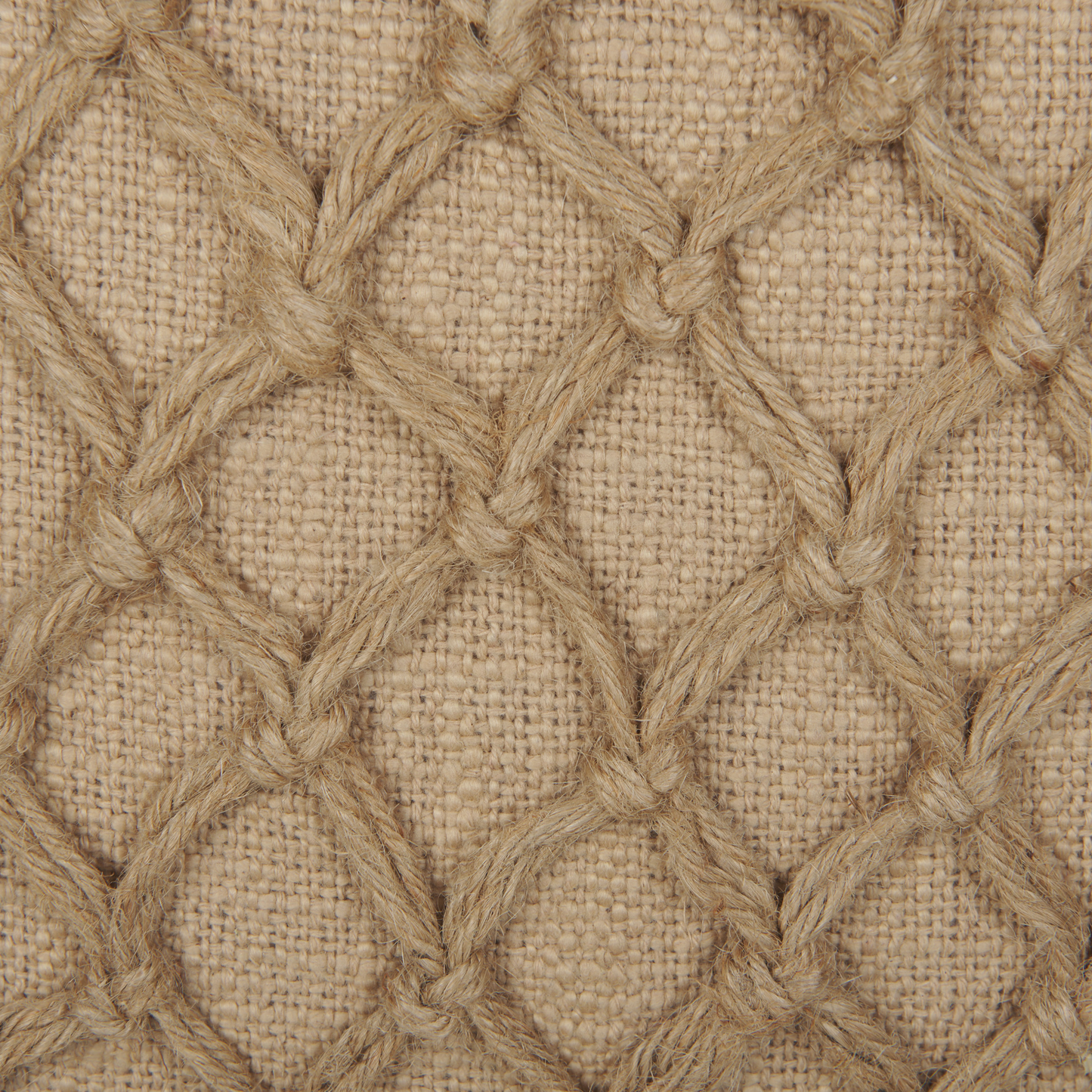 Dekokissen COLLOMIA Bouclé 45 x 45 cm Beige Geometrisches Muster