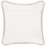 Dekokissen 2er Set ECHEVERIA Samtstoff 45 x 45 cm Weiss Weihnachtsmotiv