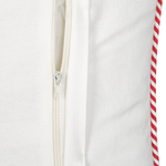 Dekokissen 2er Set EUCHARIS Samtstoff 45 x 45 cm Weiss Weihnachtsmotiv