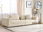 3-Sitzer Sofa sandbeige mit Kissen LERMON