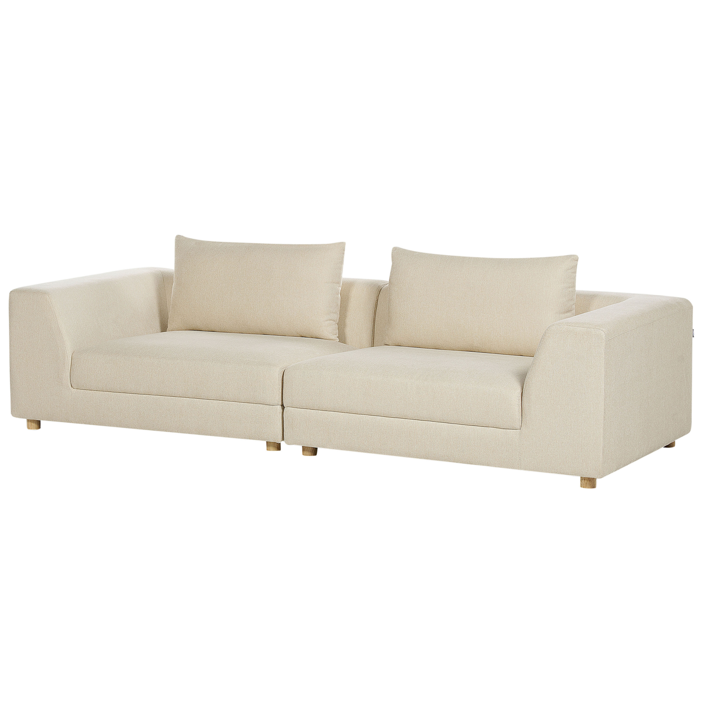 3-Sitzer Sofa sandbeige mit Kissen LERMON