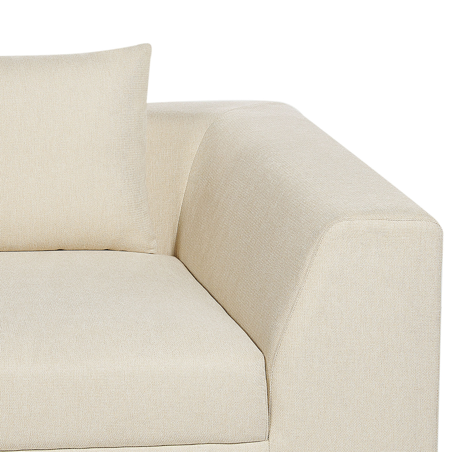 3-Sitzer Sofa sandbeige mit Kissen LERMON
